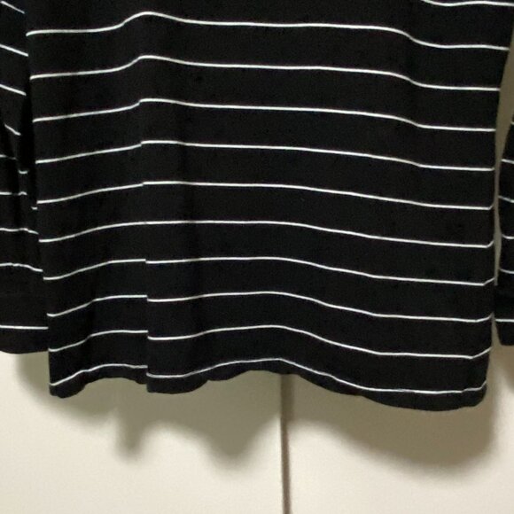 A.N.A., long sleeve black tunic w/white stripes, size XXL - Picture 6 of 9